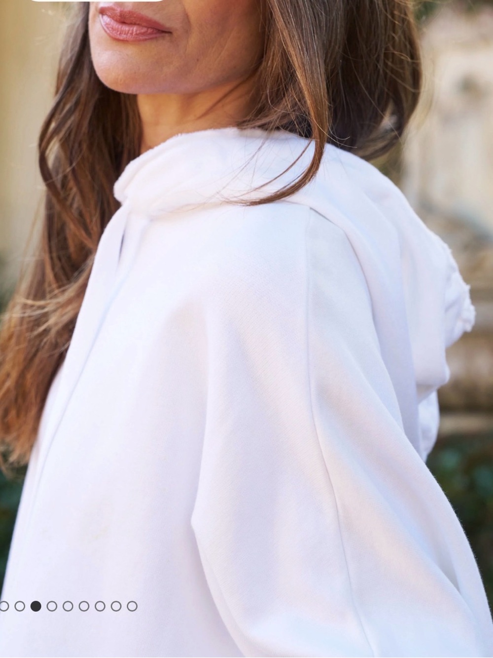 Frank & Eileen Kane Capelet Hoodie in White - Picture 4 of 12